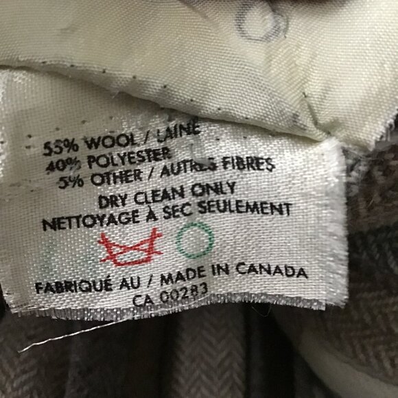 Vintage Paris Star Tan and Grey Neutral Plaid Pleated Midi Skirt Size XS - Picture 6 of 6